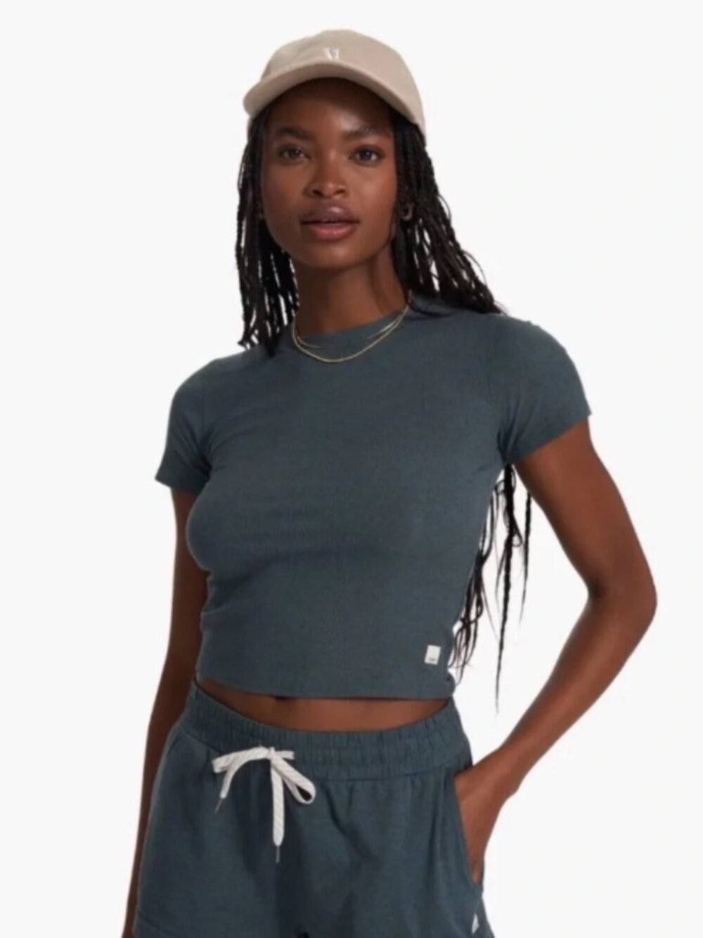 Vuori Pose Fitted Performance Stretch T-Shirt Grey S